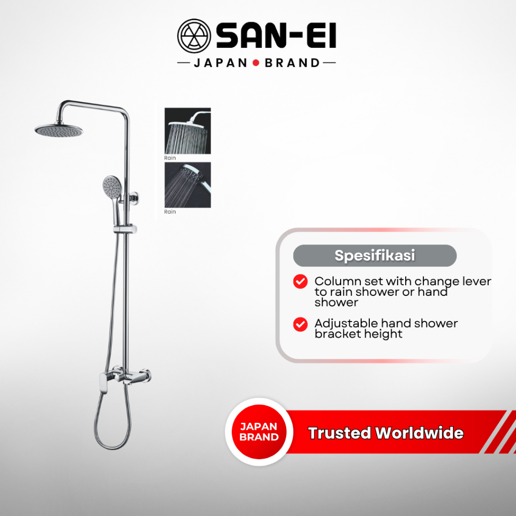 SAN-EI Column Shower Set W9300-S | Set Shower Dinding