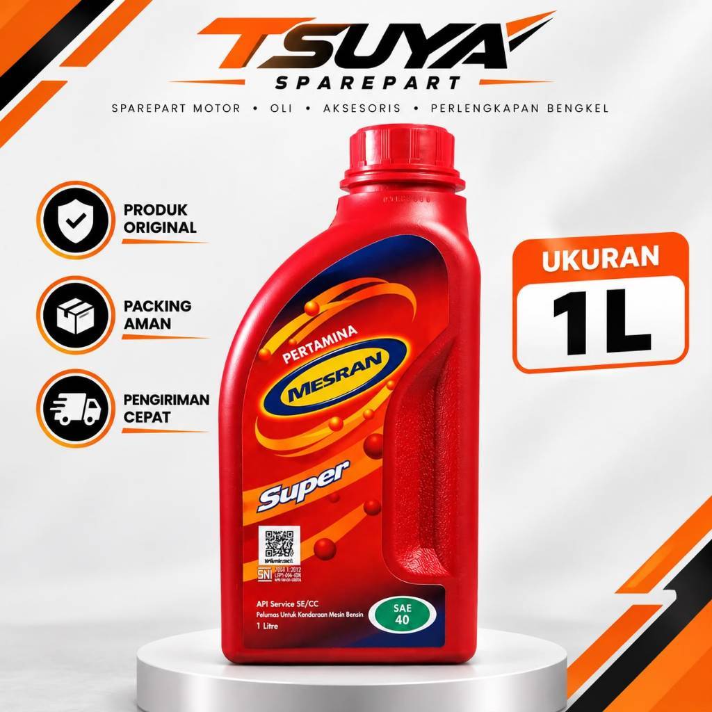 Oli Pertamina Mesran Super SAE 40 1 Liter Oli Mesin Bensin