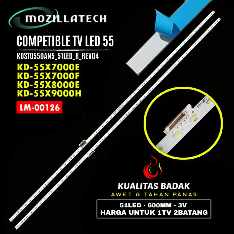 BACKLIGHT SONY 55  KD-55X8000E KD-55X7000F KD-55X9000H KD 55X7000E KDST0550AN5_51LED_R_REV04