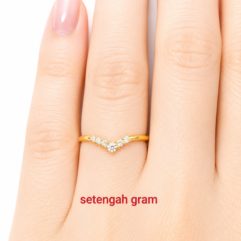 Cincin Dewasa Emas Muda Aurel berat 0,5 gram