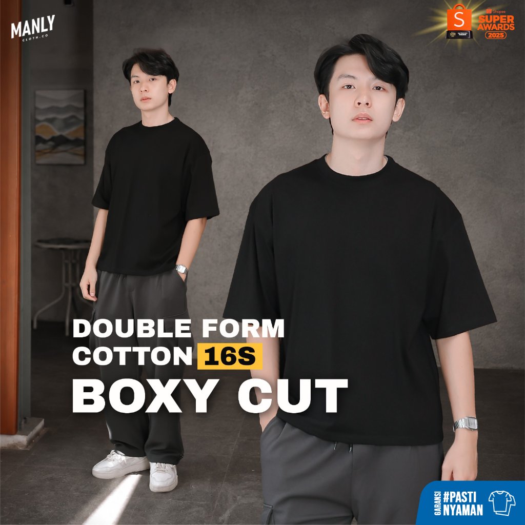250 GSM++ Heavyweight Tshirt Kaos Boxy Crop Cotton 16s