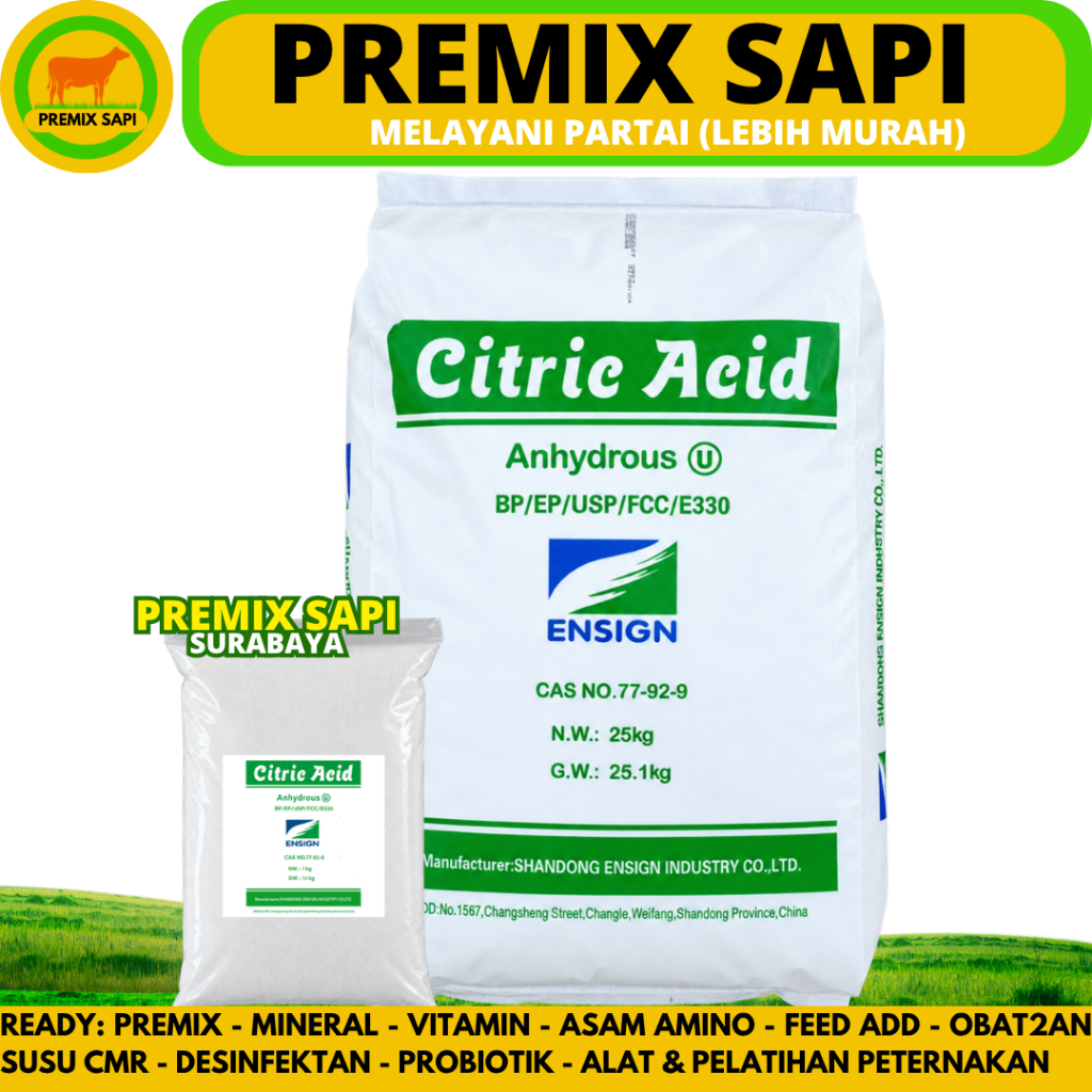 CITRIC ACID ANHYDROUS - Citroen Sitrun Food grade Sitrun Makanan - Asam Sitrat Citrun Acid Anhydrous