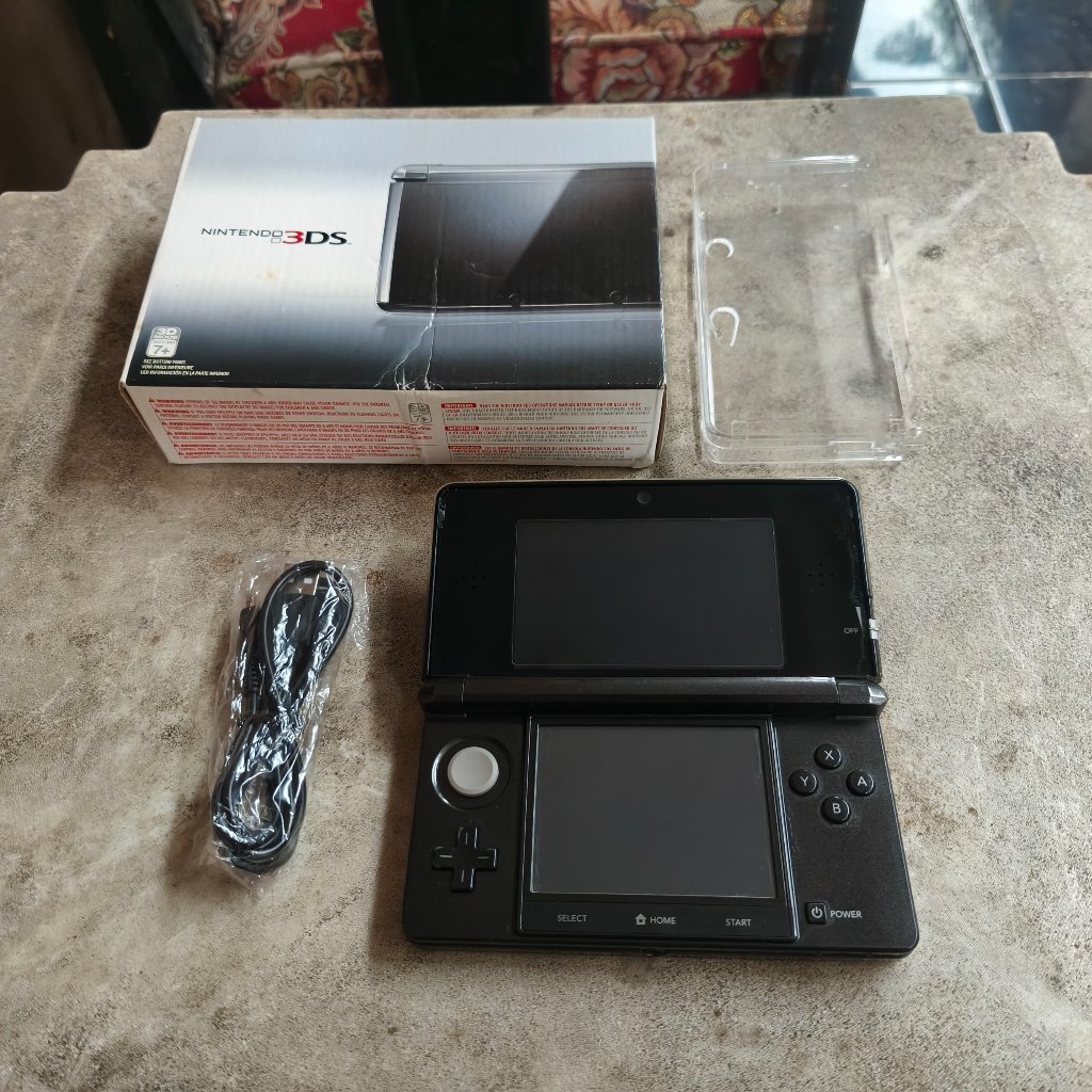 Nintendo 3DS not XL Cosmo Black OFW CFW Luma by request 16GB Fullset 00