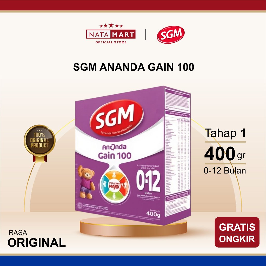 SGM ANANDA GAIN 100 USIA 1-12 BULAN 400G ORIGINAL