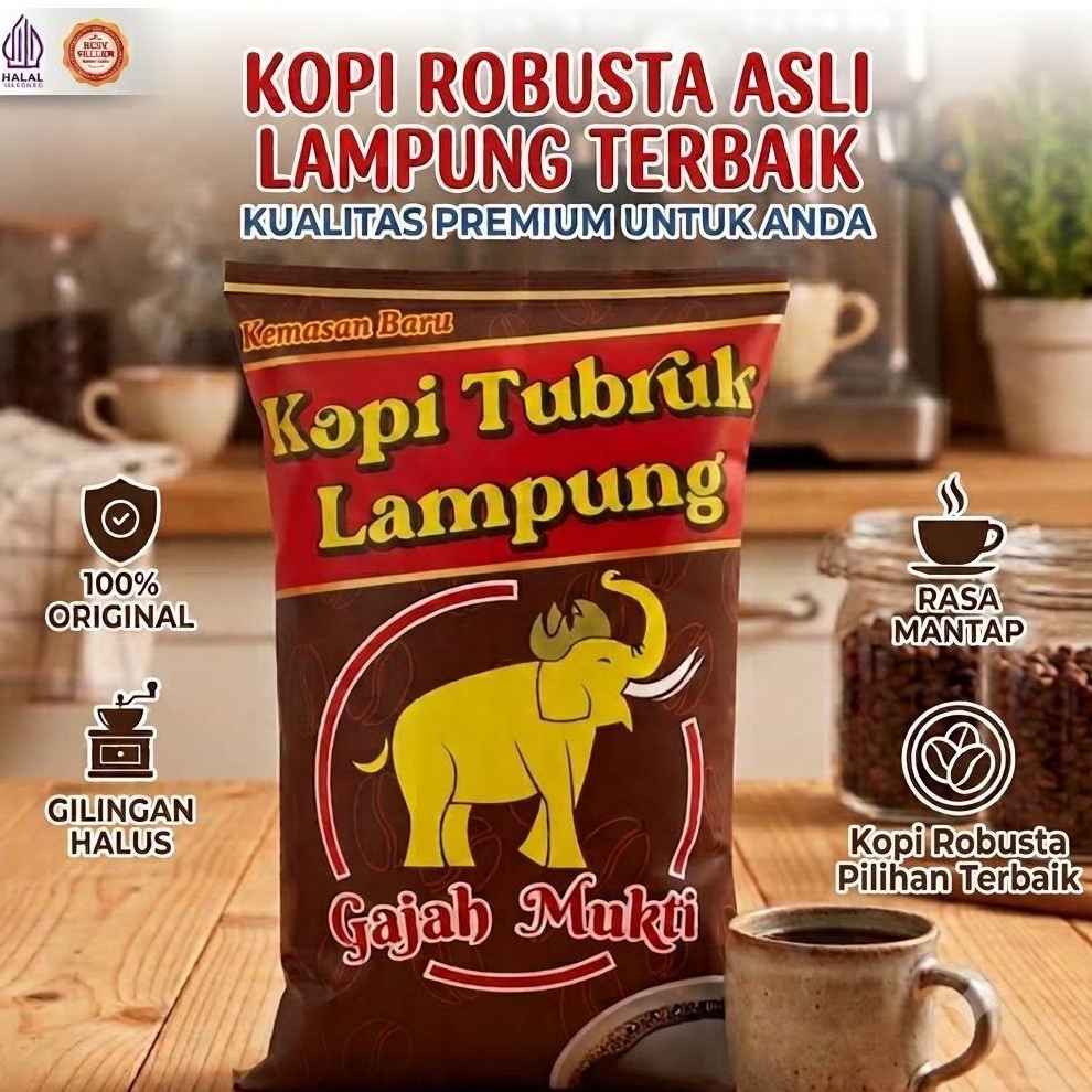 Kopi Robusta Lampung Cap Gajah Mukti