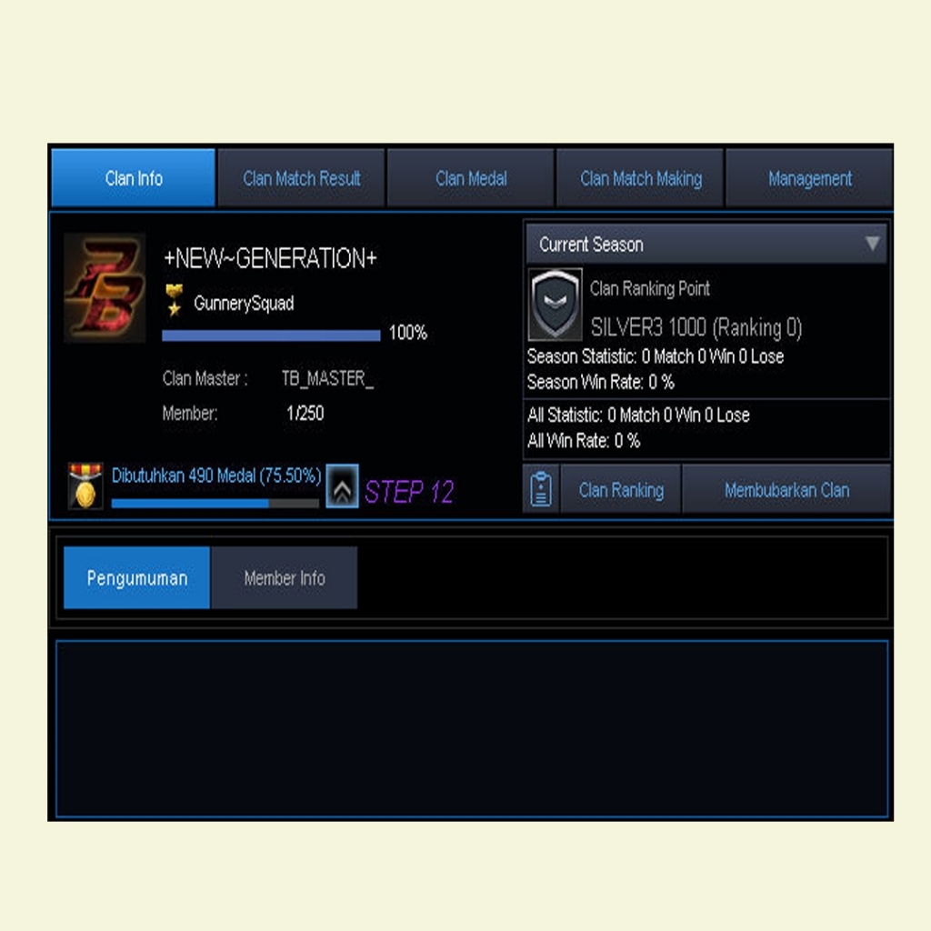 PROMO CLAN GAME PB UNTUK PC/LAPTOP