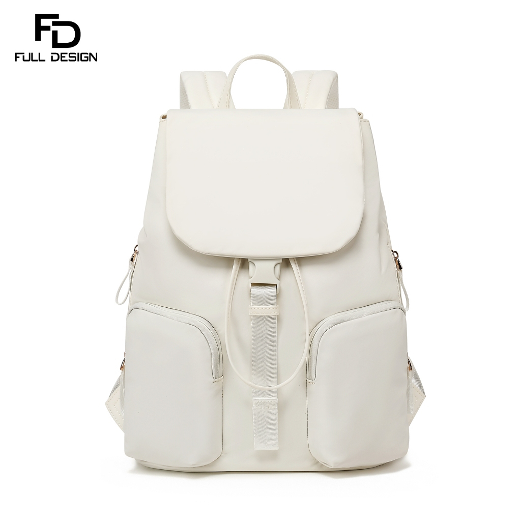 FULL DESIGN Faye Tas Ransel Wanita Anti Air Backpack Laptop 14 Inci Pelajar Jalan-Jalan Hangout