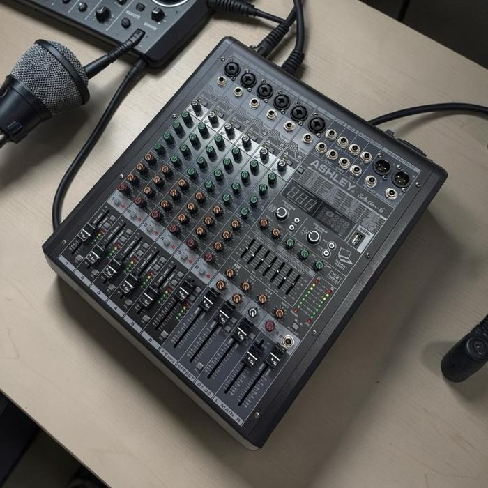 Mixer Audio Digital ASHLEY Selection 6 - 6 Channel Bluetooth Recording