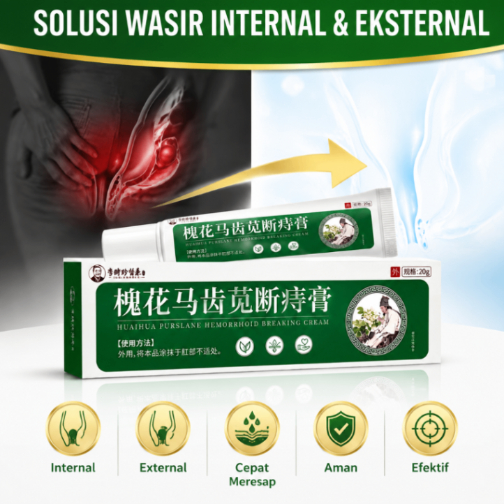 Salep wasir Li Shizhen/krim wasir, salep wasir 20 gram, 100% herbal asli, salep wasir yang efektif, 