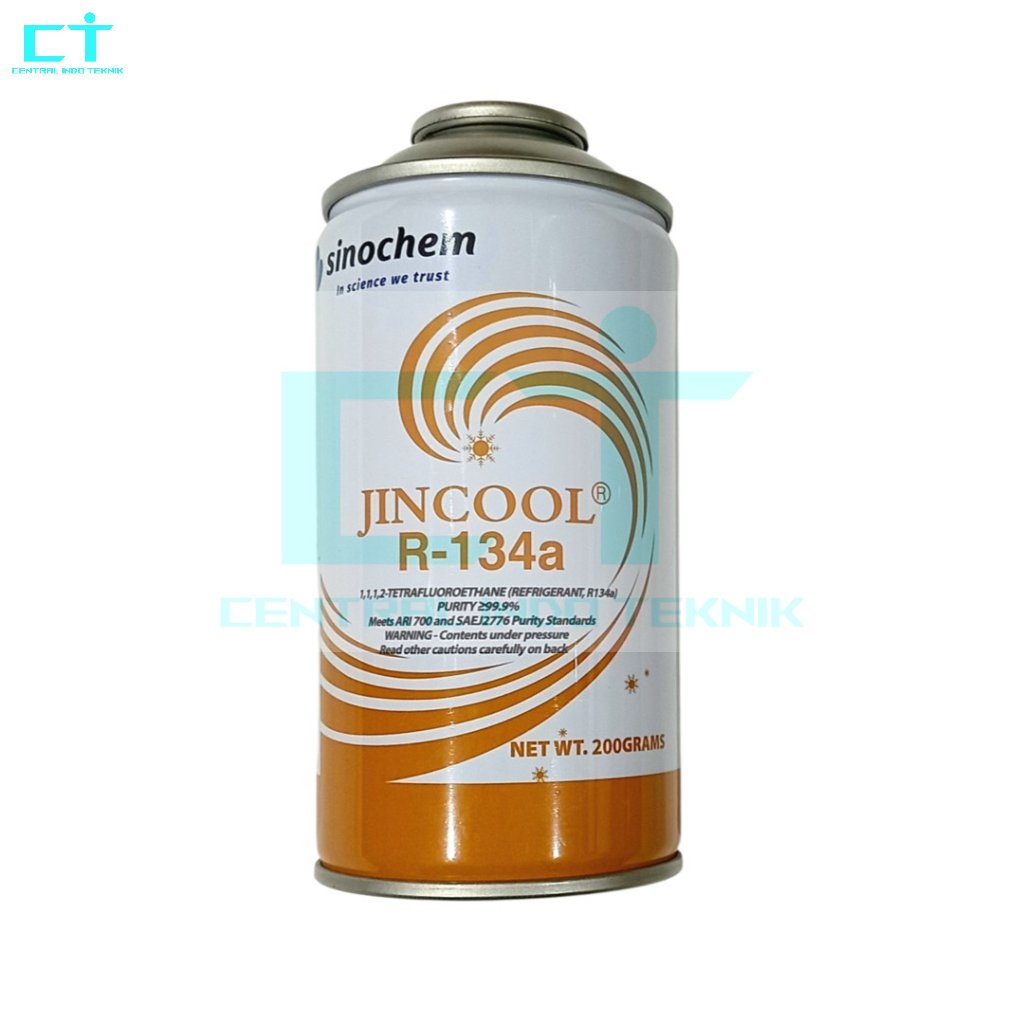 FREON R134A JINCOOL SINOCHEM 200GR NETT KALENG | REFRIGERAN JINCOOL SINOCHEM R-134A | PENDINGIN AC M
