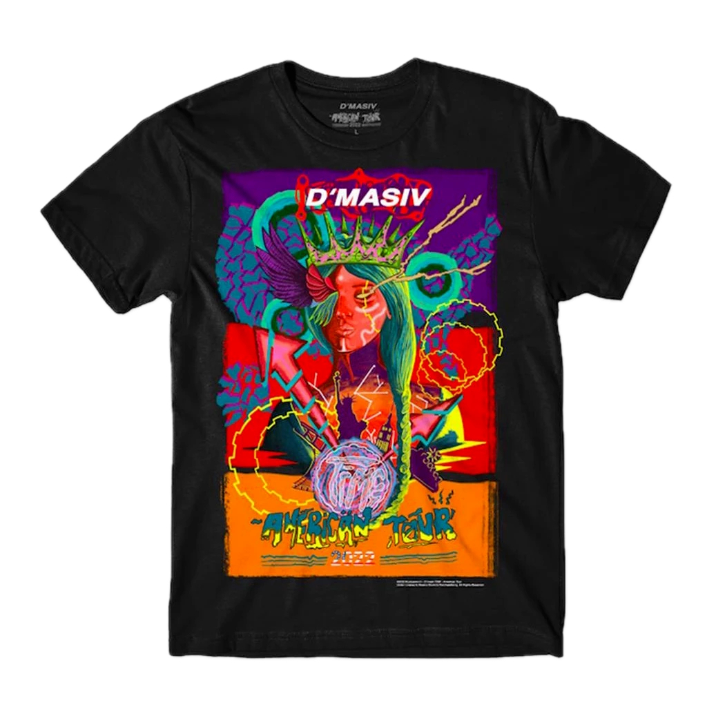 D'Masiv - American Tour - Black - Kaos Merch Band Original Unisex
