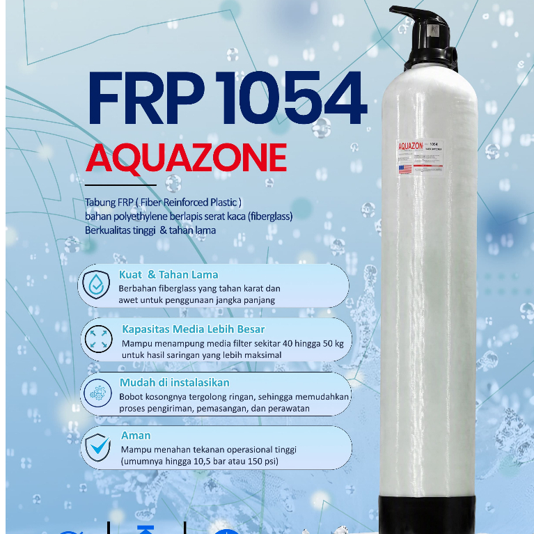 Tabung filter 1054 FRP / Filter Air Sumur / Tanah / PDAM