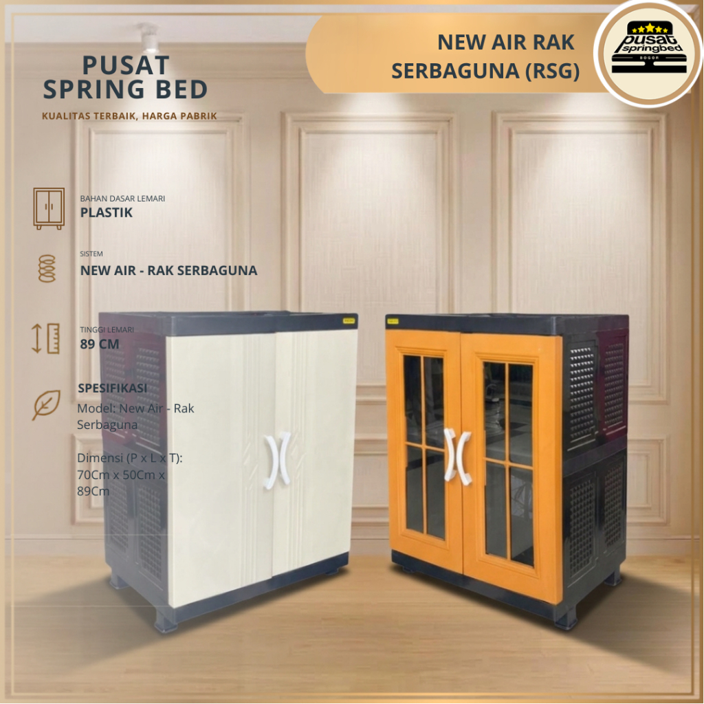 Lemari Plastik Minimalis Serbaguna - New Air Rak Serbaguna (RSG)