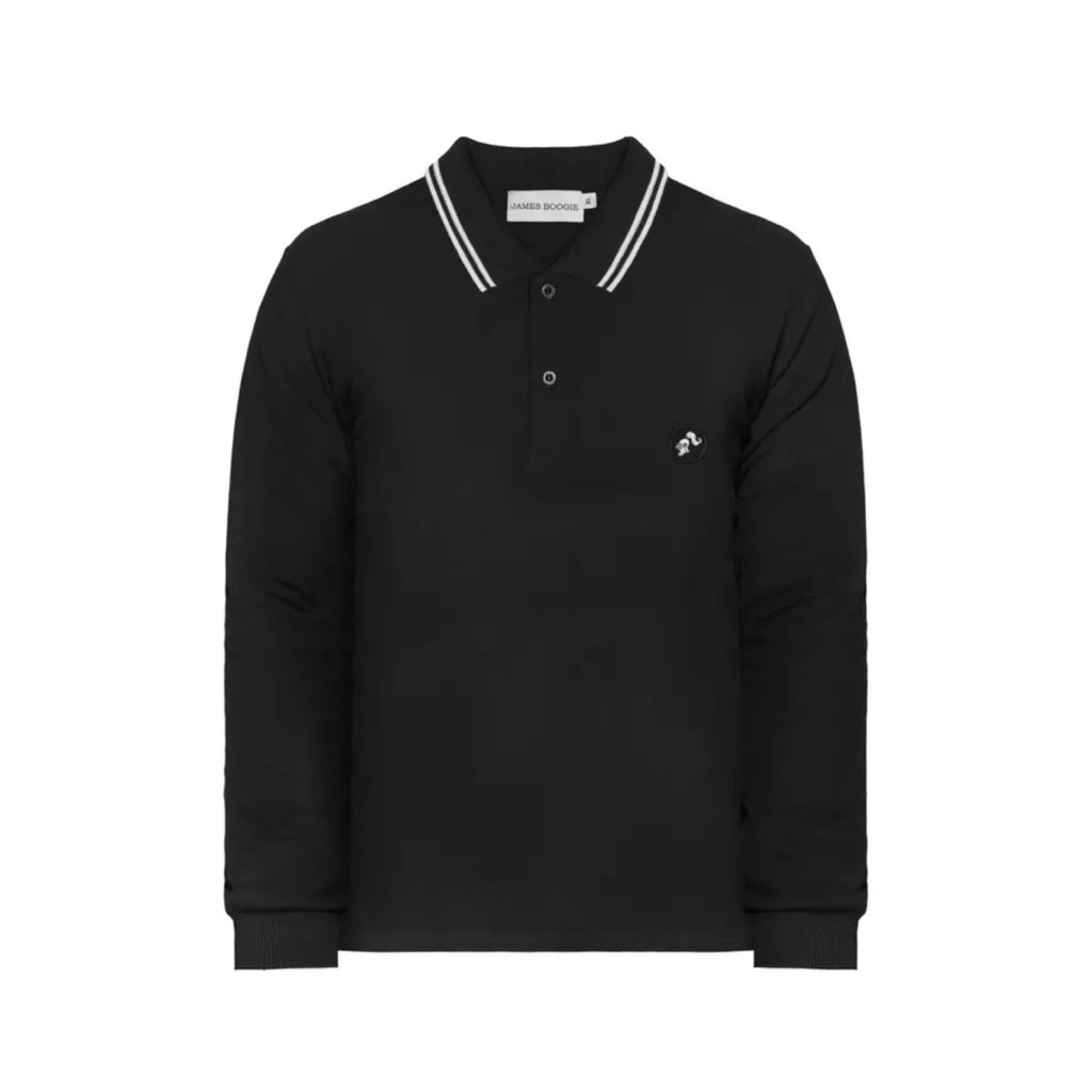 James Boogie Black Long Sleeve Tshirt Pria Dewasa