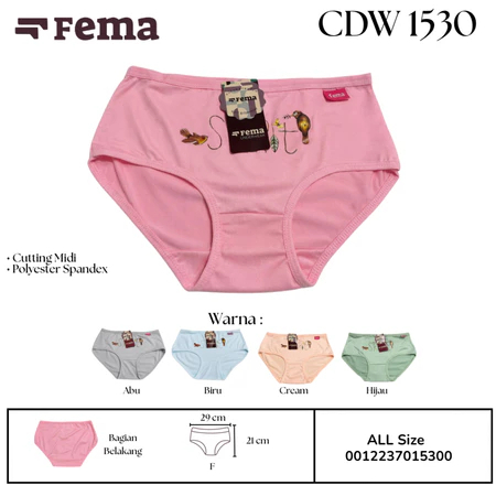(3 PCS) CD FEMA 1530 Allsize Nilon,Spandex, CD Cewek Remaja