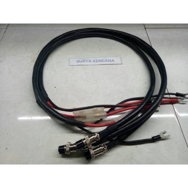 KABEL DC RIG KENWOOD TR 9130 TR 7950+ PEMBUNGKUS ANTI PANAS+FUSE+SKUN PANJANG 1 METER