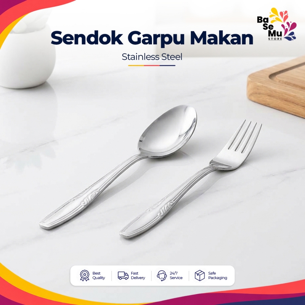 Sendok Stainless Steel Indonesia Sendok Teh, Sendok Kopi, Sendok Es Panjang 303S 303G