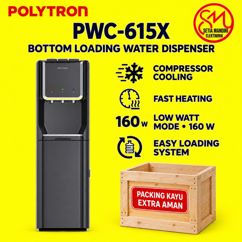 DISPENSER GALON BAWAH POLYTRON PWC-615X PWC 615 X PWC615X