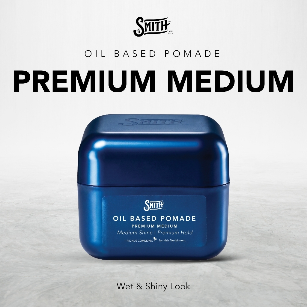 Smith Men Supply - Premium Medium Hair Pomade Oil Based 60gr | Pomade Rambut Pria | Minyak Rambut Pr