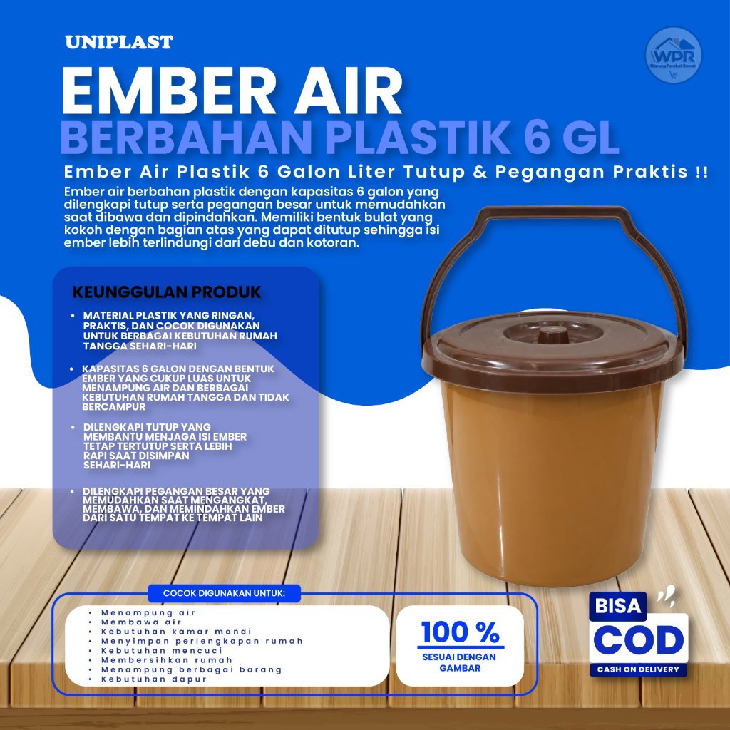UPLAST TIMBA BERKAT 6 GL - Bonus Samir / Bakul Nasi / Ember Tong Bak / Baskom Plastik /Berkat Hajata