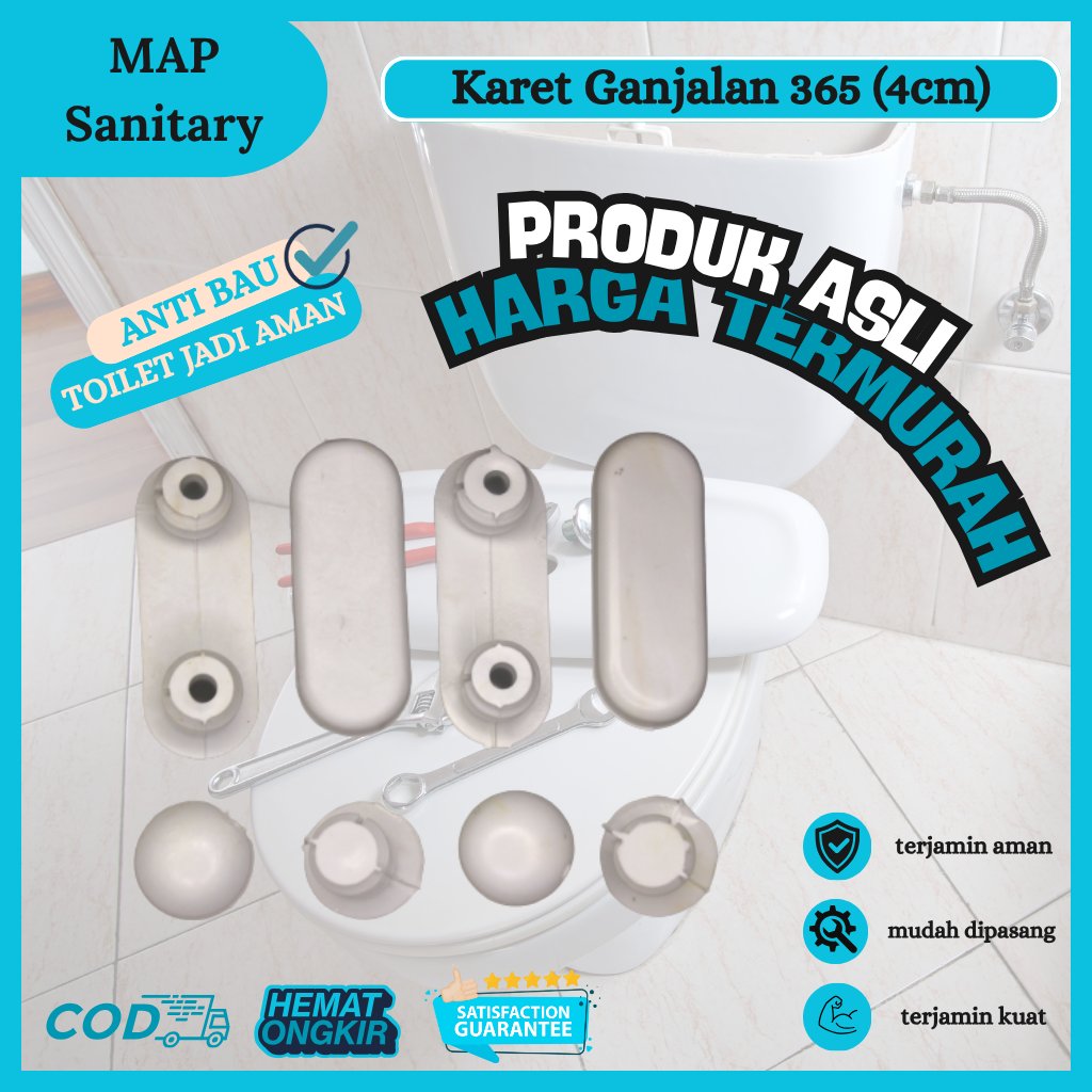 Karet ganjalan original TOTO  penahan tutup kloset ukuran panjang 4cm tipe TC364 365 // Karet / Ganj