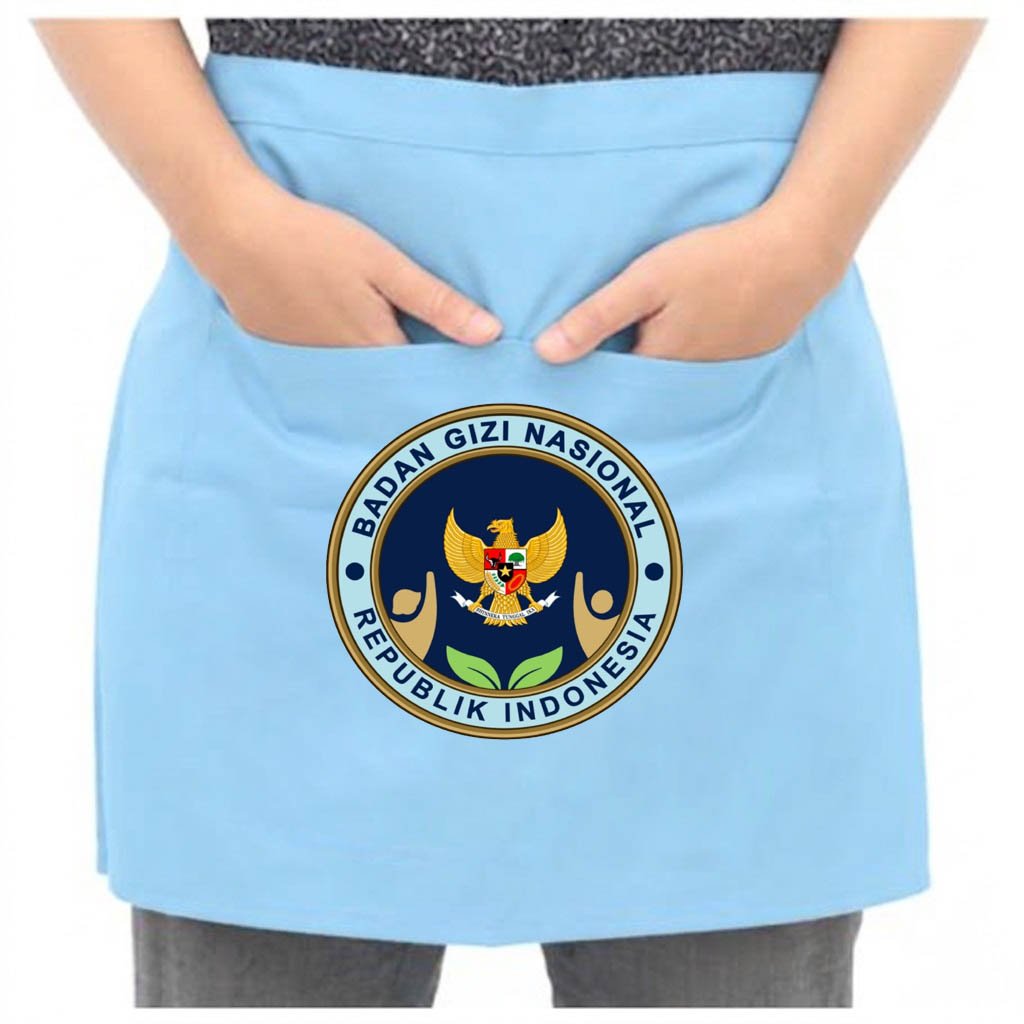 Celemek Apron BGN Badan Gizi Nasional SPPG Celemek Dapur MBG Setengah Badan