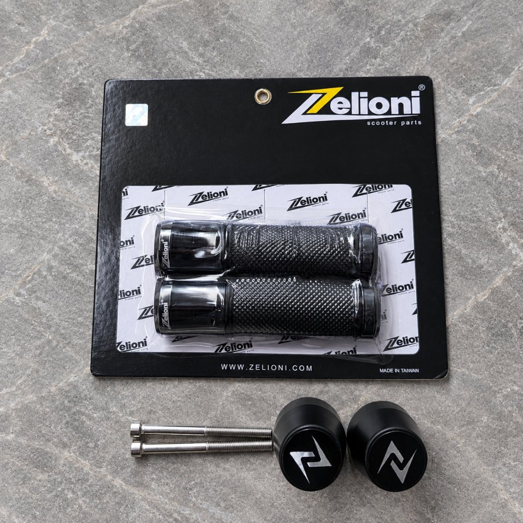 Paket bar end big + handgrip zelioni black vespa GTV GTS 300 HPE 150 iget keyless