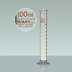 MEASURING CYLINDER 100 ML GELAS UKUR KACA GELAS TAKARAN 3022 IWAKI