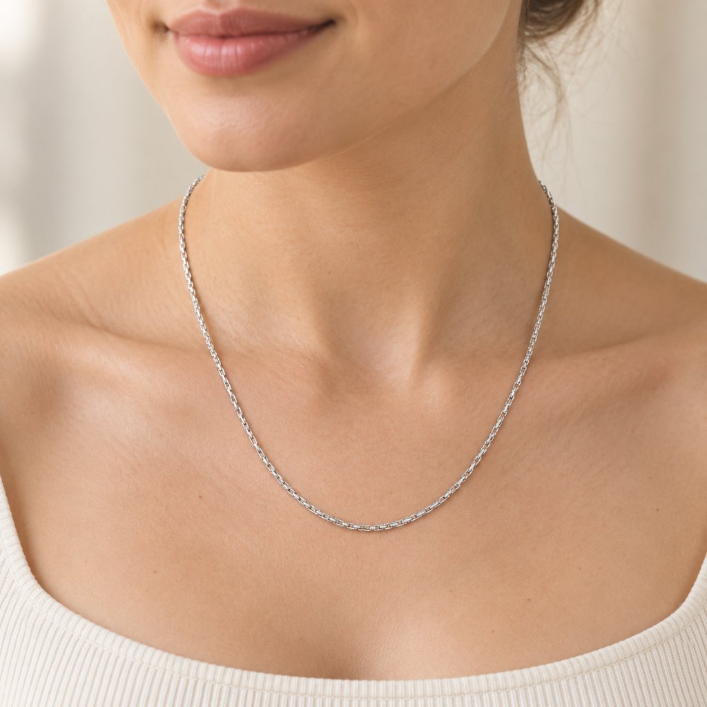 YOBEL_JEWELLERY - KALUNG RANTAI POLOS CLASSIC SILVER [75000227]