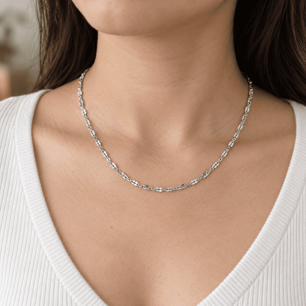 YOBEL_JEWELLERY - KALUNG RANTAI POLOS CLASSIC SILVER [75000343]