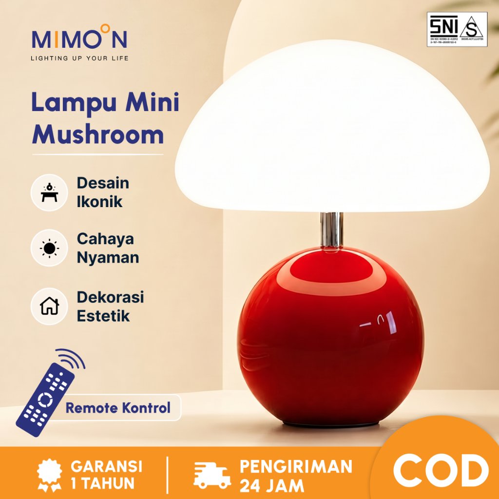 MIMOON Lampu Kamar Tidur Lampu Hias Meja Lampu Tidur Kamar Colokan Lampu Malam Desk Lamp  Lampu 3 Wa