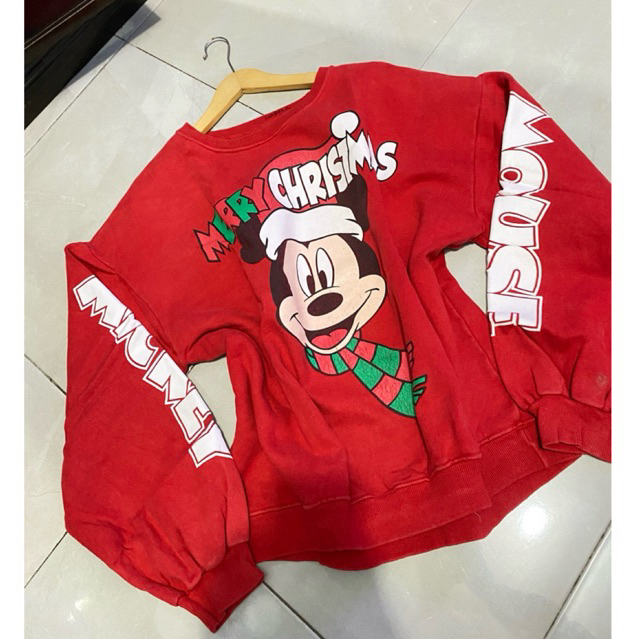 [preloved] crewneck oversize tebal micky mouse