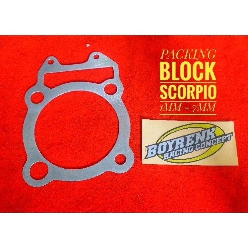 PACKING BLOK GANJEL BLOK PACKING STROKE SCORPIO TEBAL 1MM-10MM- BOYRENK RACING CONCEPT