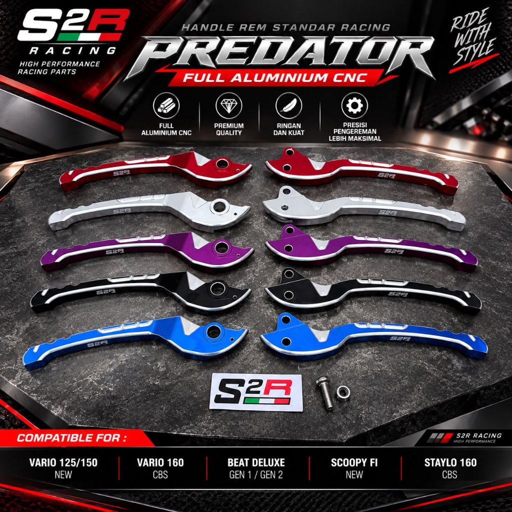 NEW HANDLE REM SET FULL CNC PREDATOR PNP VARIO125 150 NEW BEAT NEW SCOOPY NEW VARIO160 CBS STYLO NEW