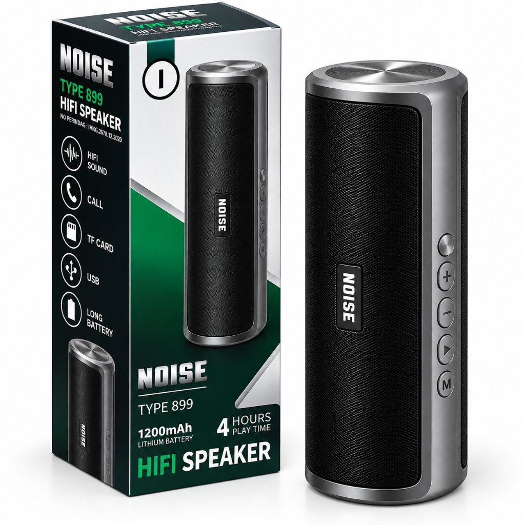 Speaker Bluetooth NOISE Tipe 899N 899M 899I Speaker HiFi 4 Jam Waktu Main Baterai Lithium 1200mAh