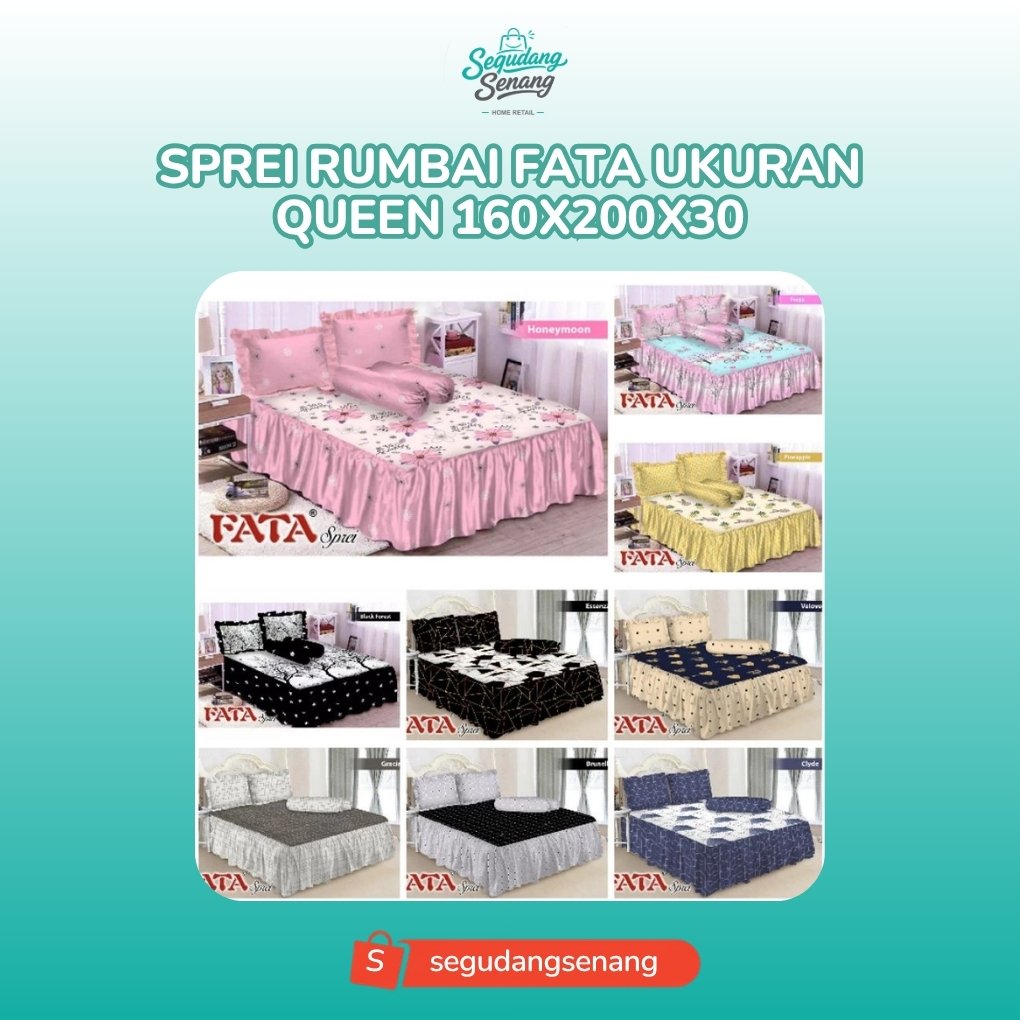 REJEKI SALE - FATA - Sprei Rumbai / Seprai Rumbai FATA Ukuran QUEEN 160x200