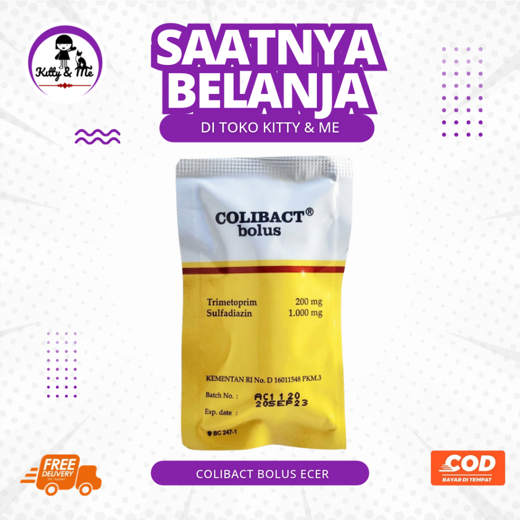 COLIBACT BOLUS ECER - Obat Diare Sapi Kuda Domba Babi