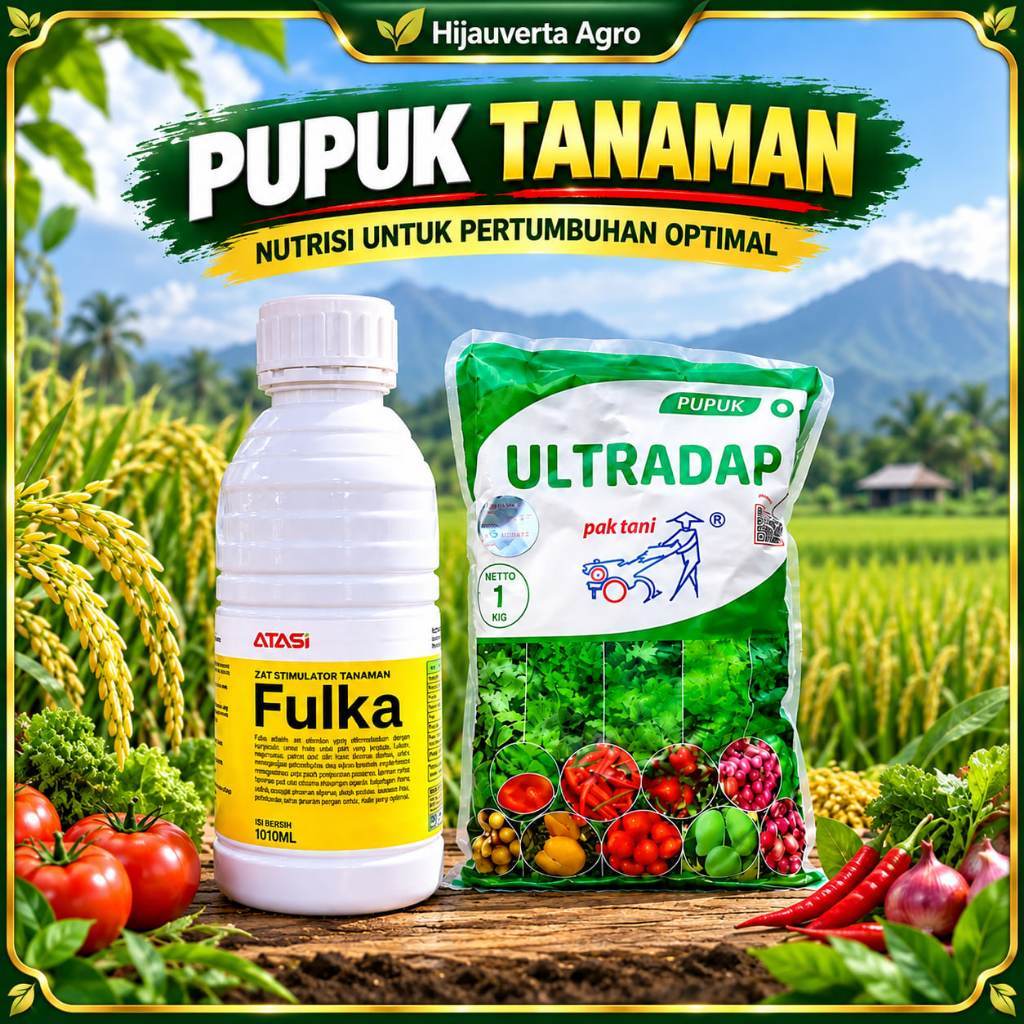 Combo Fulka ULTRADAP Pak Tani 1kg + Fulka 1010ml Zat Stimulator Tanaman Pupuk MAP 12-60 Nutrisi Akar