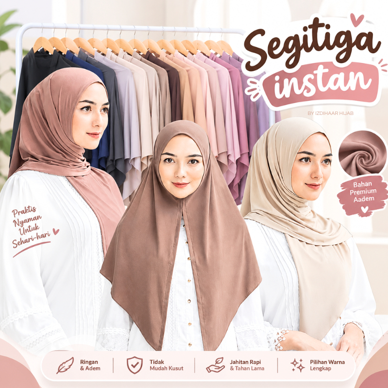 Hijab Instan Segitiga Jersey | Segitiga Instan Jersey | Jilbab Instan Segitiga Jersey Hijab Segitiga