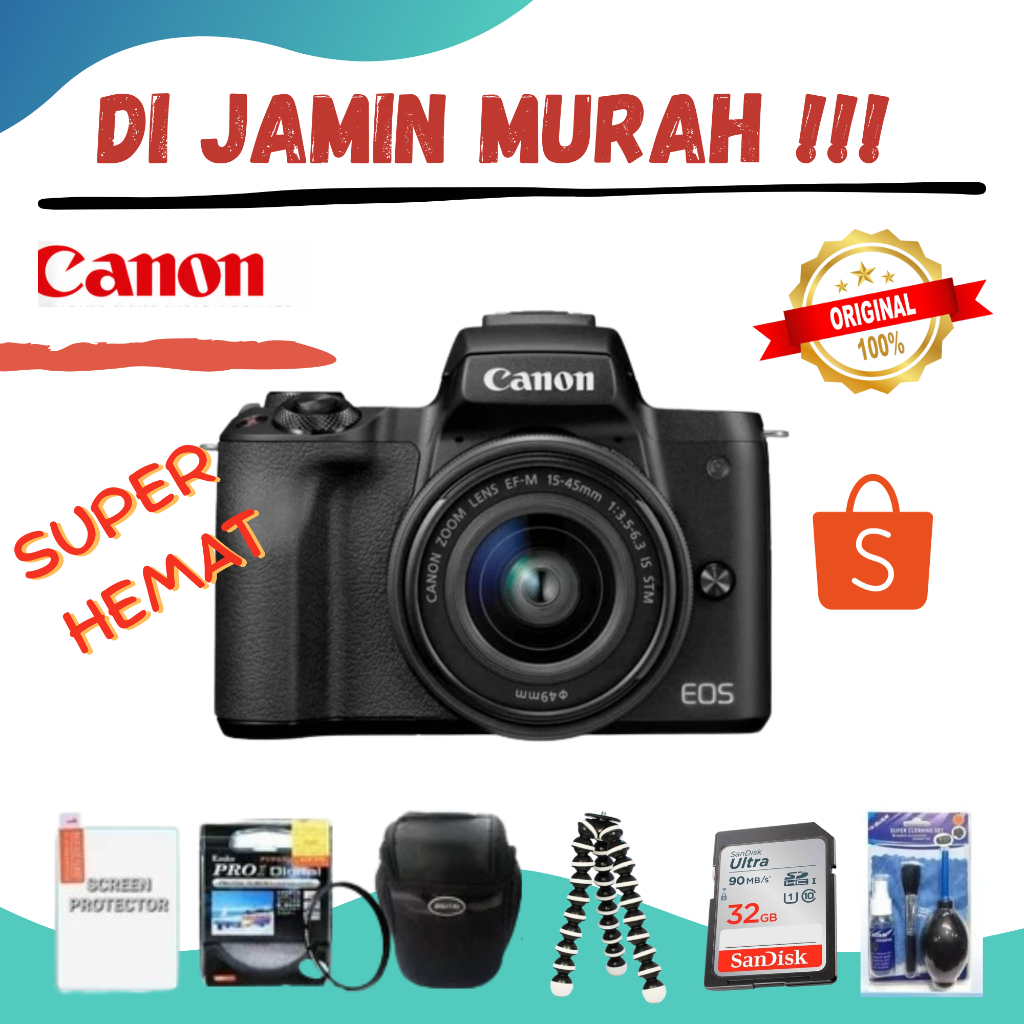 KAMERA CANON EOS M10 WIFI + LENSA 15-45MM IS STM PRODUK ORIGINAL