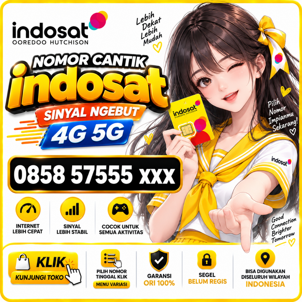 Kartu Perdana Indosat Support Jaringan 4G 5G Nomor Cantik | Bonus kuota 3GB