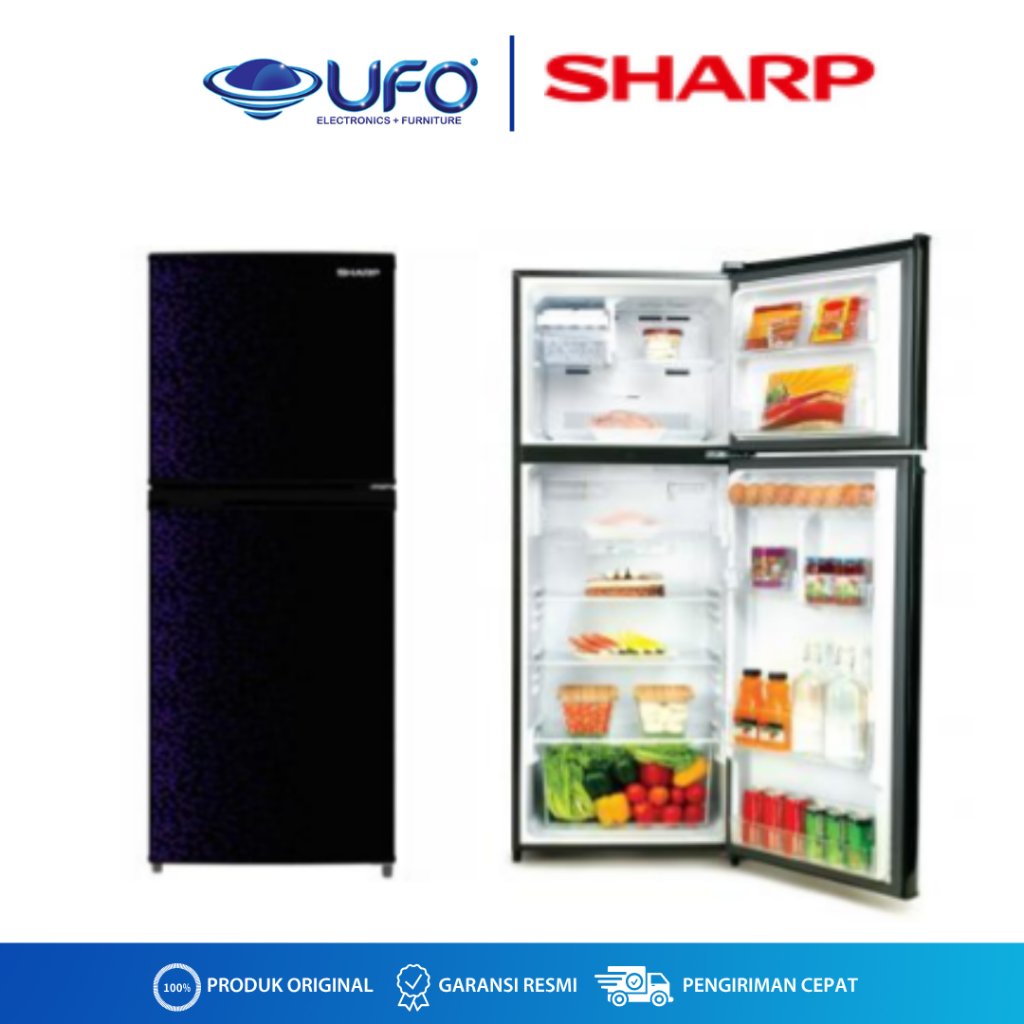 SHARP SJ316MGGB Lemari Es 2 Pintu