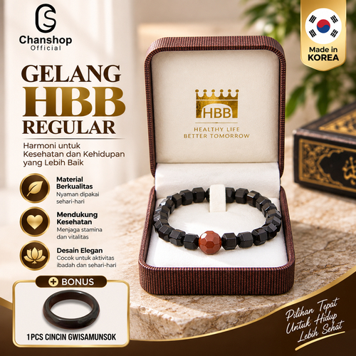 Gelang Kesehatan Batu Gwisamunsok Segi 8 Original  | Gelang Kesehatan Terapi | Gelang Kesehatan