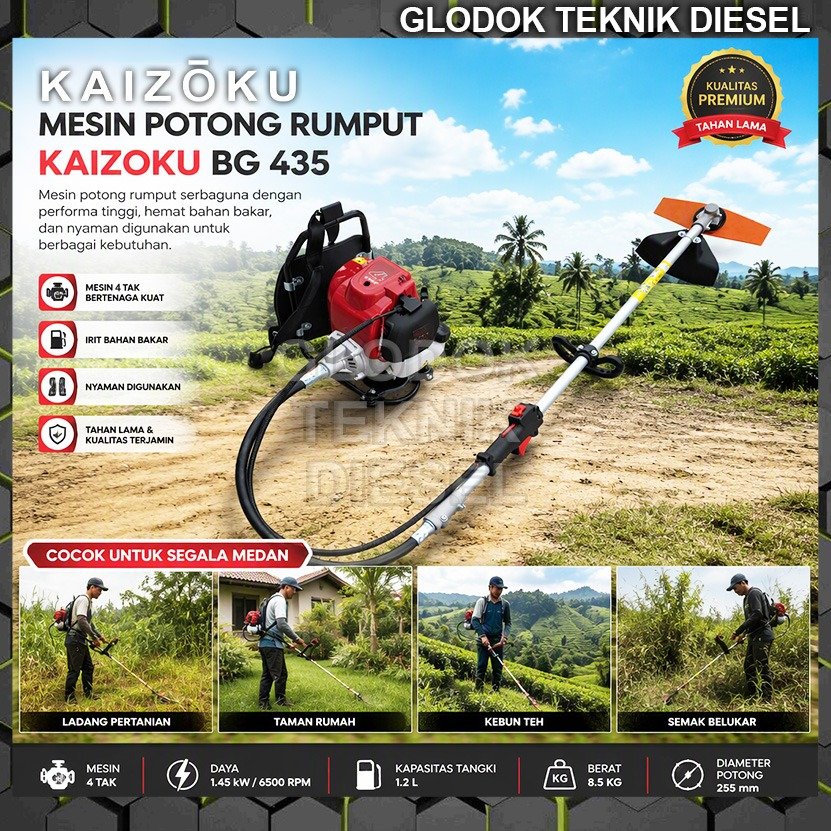 Matrix Mesin Potong Rumput Gendong BG 435 BG435 4 Tak TERBAIK