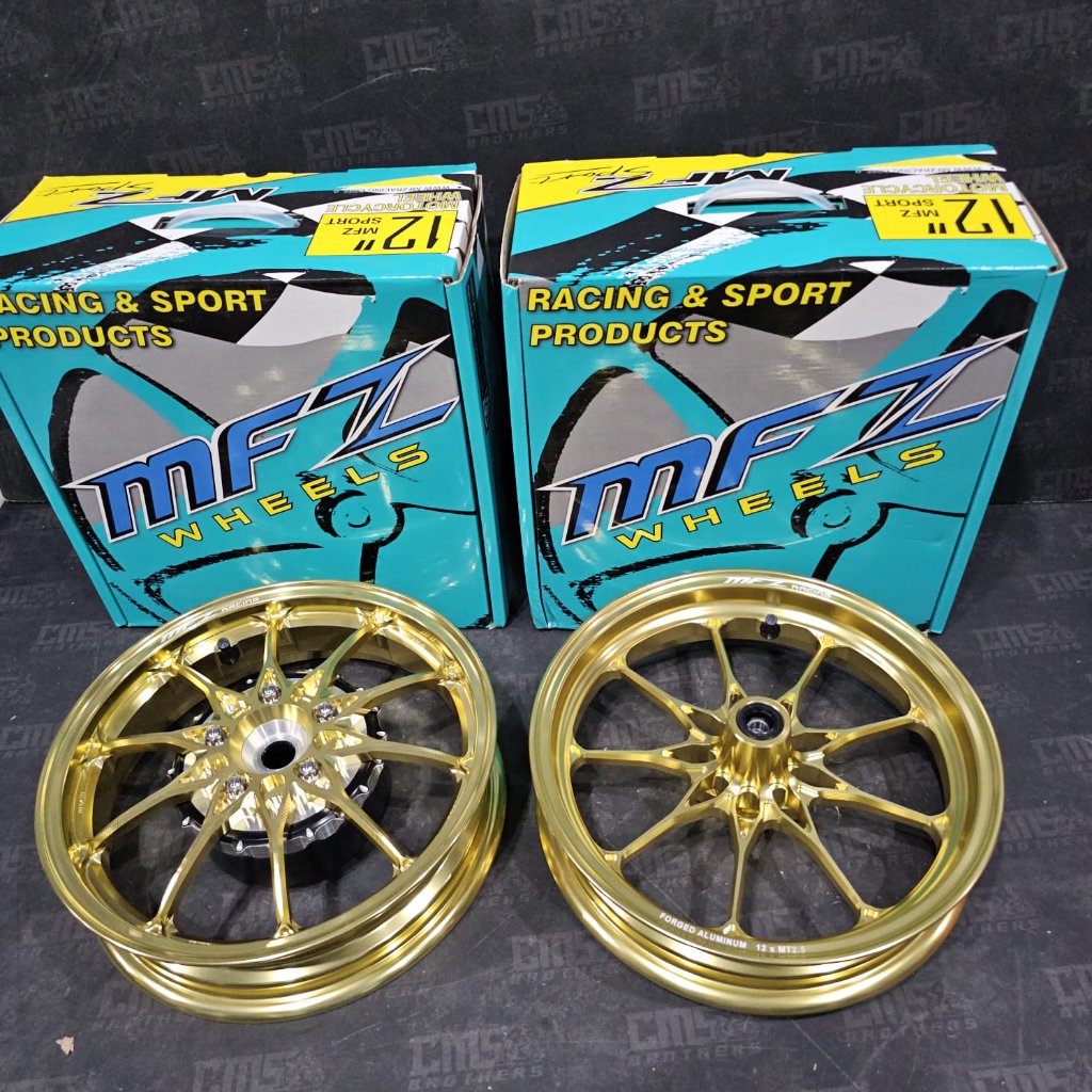Velg MFZ Forged Rims Tipe Mclaren Honda Giorno Stylo 160 CBS ABS Pale Gold Original
