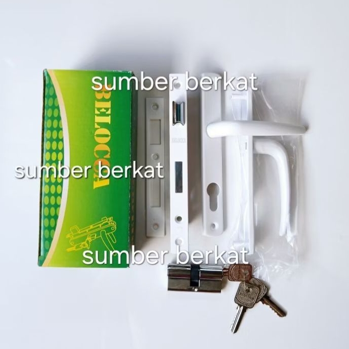 Kunci aluminium belocca 8520 putih , kunci aluminium kamar mandi frame 9055