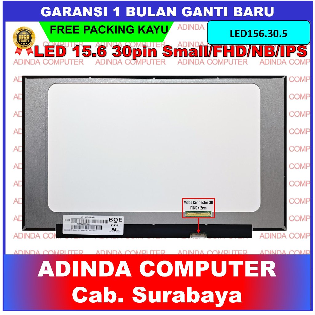 LCD LED Lenovo V15-IIL V15-ADA V15-IGL 15.6 Inch 30 Small FHD NB
