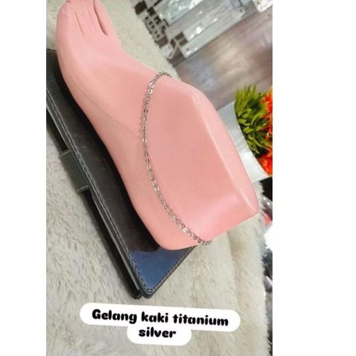 gelang kaki silver titanium nori