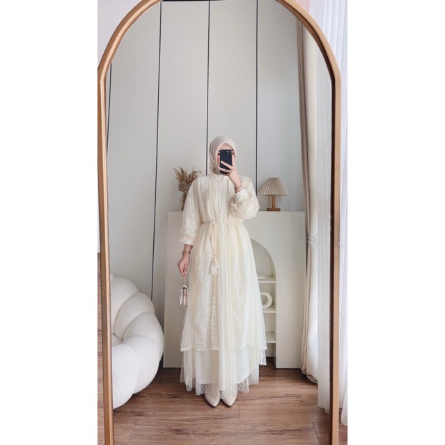 CANDY LADY Kivana Navia Elizy Maxi / Gamis Motif Wanita Terbaru Dress Bestseller