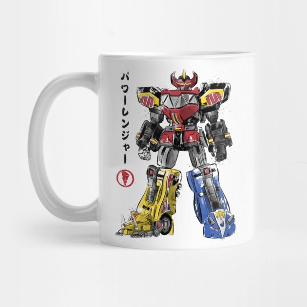 Mighty Morphin Megazord Power Rangers Tea Mug
